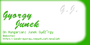 gyorgy junek business card